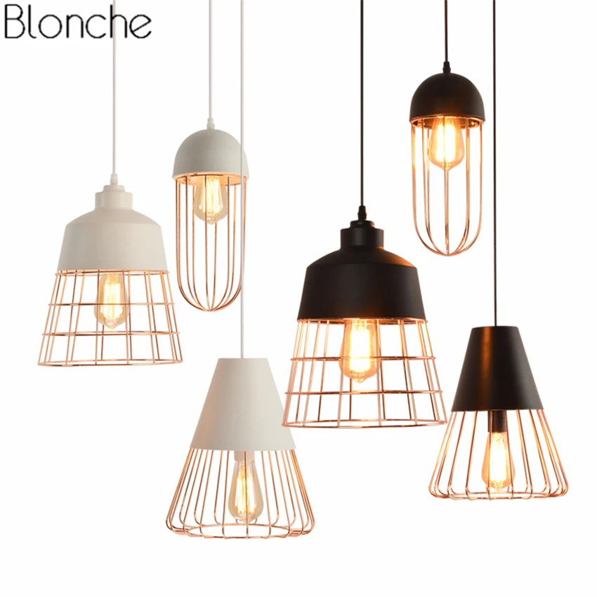 Nordic Rose Gold Pendant Lights Cage Metal Hanglamp Led Hanging Lamp for Living Room Light Fixtures Luminaire Industrial Decor
Nordic Rose Gold Pendant Lights Cage Metal Hanglamp Led Hanging Lamp for Living Room Light Fixtures Luminaire Industrial Decor