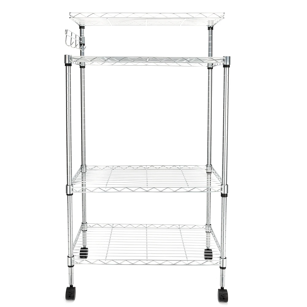 4-Tier Kitchen Utility Cart Rolling Rack for Oven Baker Microwave Stand Storage Cart Workstation Shelf with Hook - US Stock
4-Tier Kitchen Utility Cart Rolling Rack for Oven Baker Microwave Stand Storage Cart Workstation Shelf with Hook - US Stock