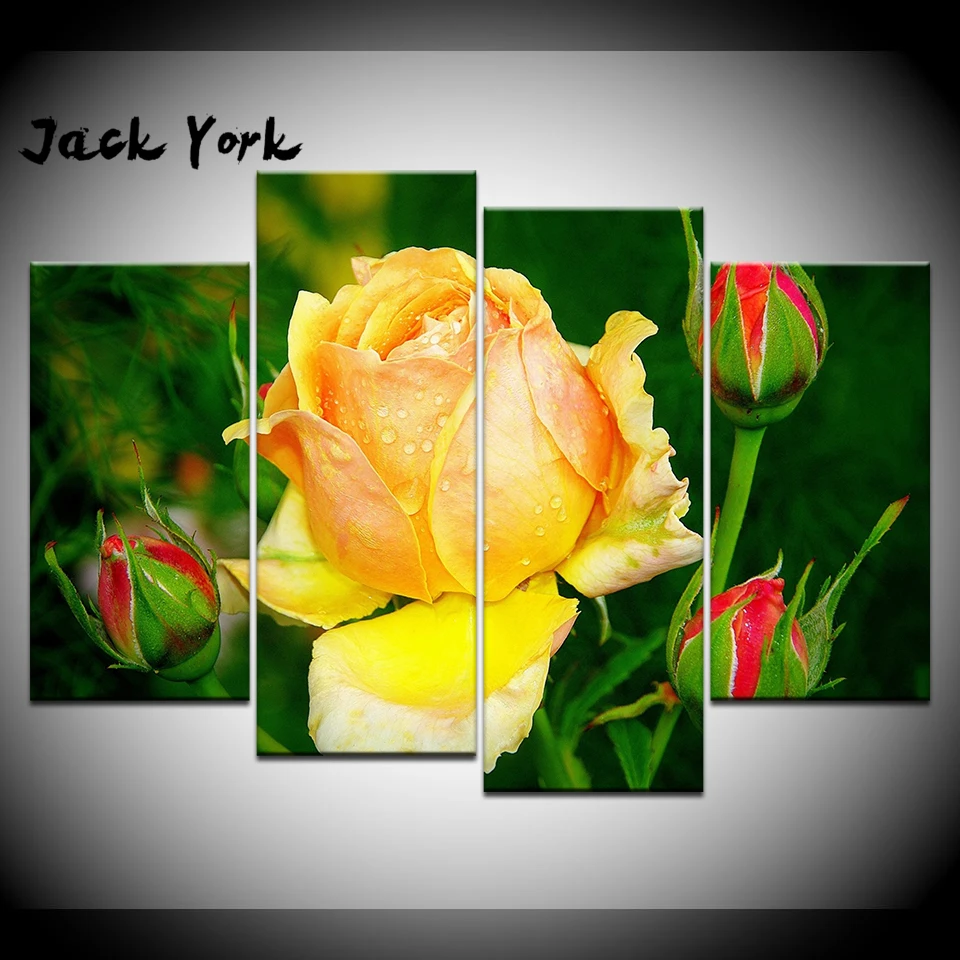 Canvas Painting yellow and red rose flowers 4 Pieces Wall Art Painting Modular Wallpapers Poster Print living room Home Decor
Canvas Painting yellow and red rose flowers 4 Pieces Wall Art Painting Modular Wallpapers Poster Print living room Home Decor