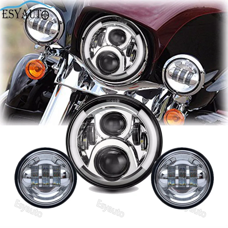 Motorcycle 7inch LED Protection Headlight Angel eye Amber Turning color 4.5Inch LED Fog Light
Motorcycle 7inch LED Protection Headlight Angel eye Amber Turning color 4.5Inch LED Fog Light