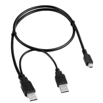 USB male to USB male /mini 5pin male Y PC 충전기 + 데이터 동기화 케이블 코드, Iomega eGo USB 2.0 휴대용 하드 드라이브 지원