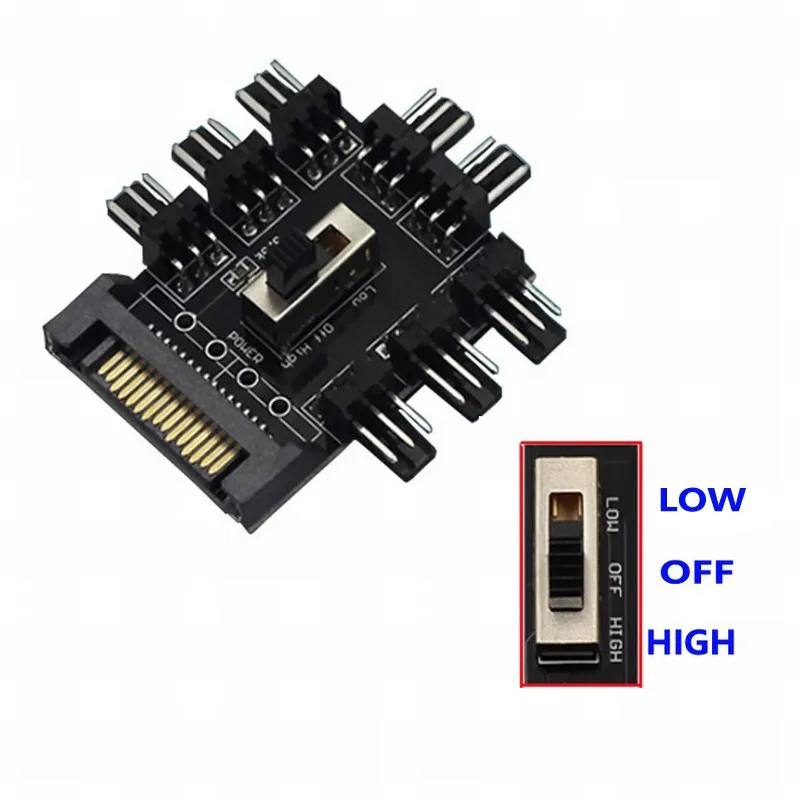20 pcs Gdstime 1-to-8 Channel Hub of 3Pin Chassis Fan SATA Power to 8 x 3 Pin Socket Converter Switch Fan Hub Splitter
20 pcs Gdstime 1-to-8 Channel Hub of 3Pin Chassis Fan SATA Power to 8 x 3 Pin Socket Converter Switch Fan Hub Splitter