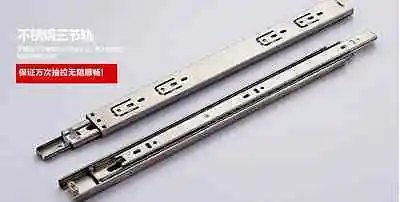 2PCS Stainless steel Mute drawer orbit Solid ball 3 slide rail chute Multi Sizes
2PCS Stainless steel Mute drawer orbit Solid ball 3 slide rail chute Multi Sizes