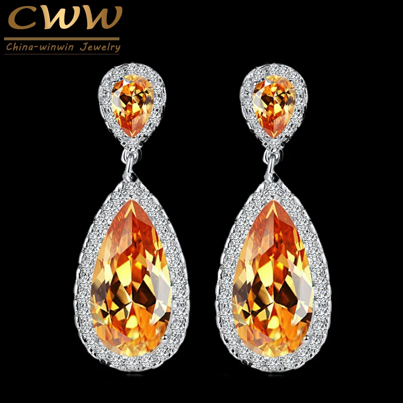 CWWZircons 7 Colors Classic Water Drop Design Silver Color Champagne Gold Crystal Women Dangle Earring With CZ Stones CZ078
CWWZircons 7 Colors Classic Water Drop Design Silver Color Champagne Gold Crystal Women Dangle Earring With CZ Stones CZ078