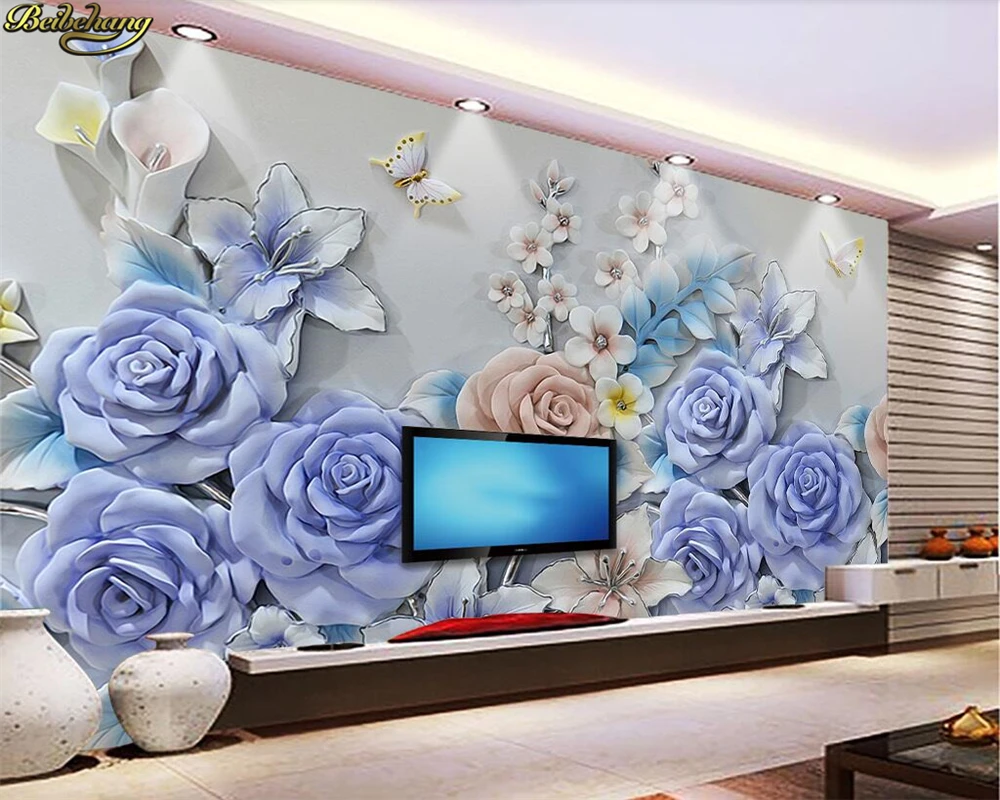 beibehang Custom photo 3d wallpaper mural European-style floral TV background wall 3D floral background wall decorative painting
beibehang Custom photo 3d wallpaper mural European-style floral TV background wall 3D floral background wall decorative painting