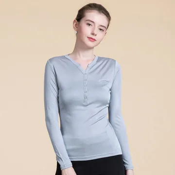 Solid color silk long-sleeved women's T-shirt spring new silk knit Slim bottoming shirt pullover women's shirt
Solid color silk long-sleeved women's T-shirt spring new silk knit Slim bottoming shirt pullover women's shirt