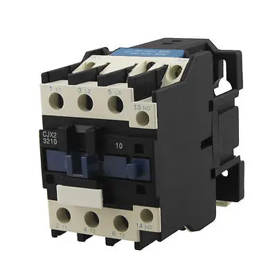 CJX2-3210 DIN Rail Mount Contactor 32A 3 Poles NO AC Coil 380 Volts
CJX2-3210 DIN Rail Mount Contactor 32A 3 Poles NO AC Coil 380 Volts