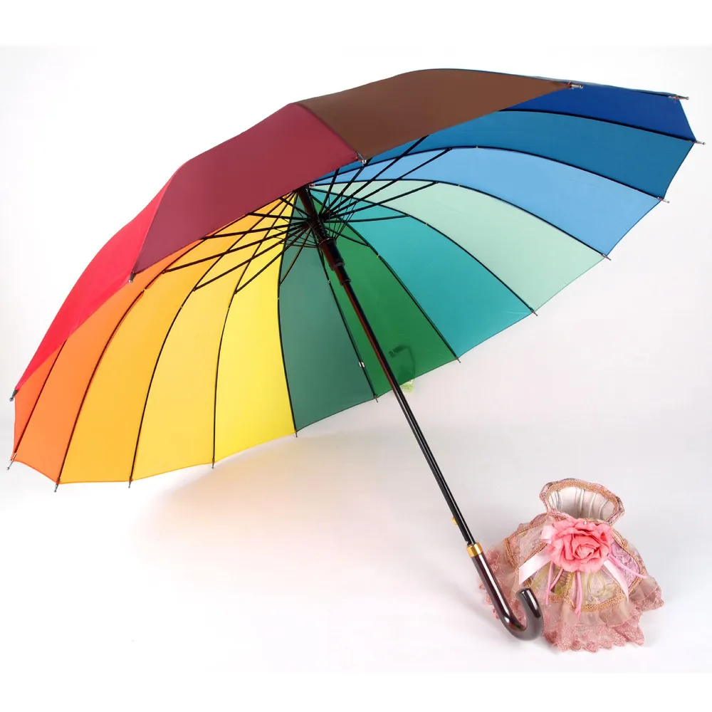 Aurora 16K gradient 138 South Korean rainbow umbrella sun umbrella UV umbrella straight umbrella handle advertising
Aurora 16K gradient 138 South Korean rainbow umbrella sun umbrella UV umbrella straight umbrella handle advertising