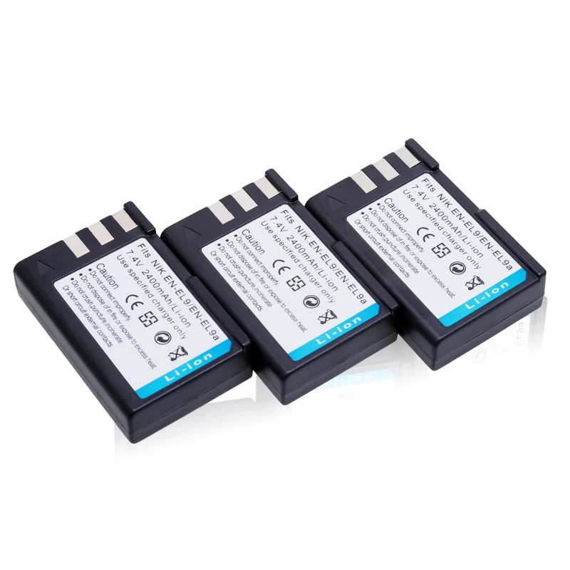 3Pcs/Lot 2400mAh EL 9a EL 9E ENEL9 EN-EL9 EN-EL9a EN-EL9E Battery Pack for Nikon D3000, D40, D40x, D5000, D60 Digital SLR Camera
3Pcs/Lot 2400mAh EL 9a EL 9E ENEL9 EN-EL9 EN-EL9a EN-EL9E Battery Pack for Nikon D3000, D40, D40x, D5000, D60 Digital SLR Camera