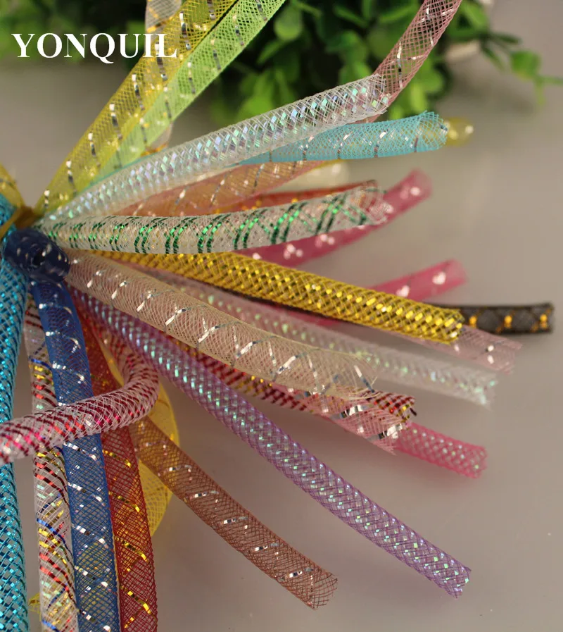 Metallic 8mm Tubular Horsehair Crinoline Tube Crin Net Fabric Trimming For Hair Accessories 90Yds/Lot 24 Colors
Metallic 8mm Tubular Horsehair Crinoline Tube Crin Net Fabric Trimming For Hair Accessories 90Yds/Lot 24 Colors
