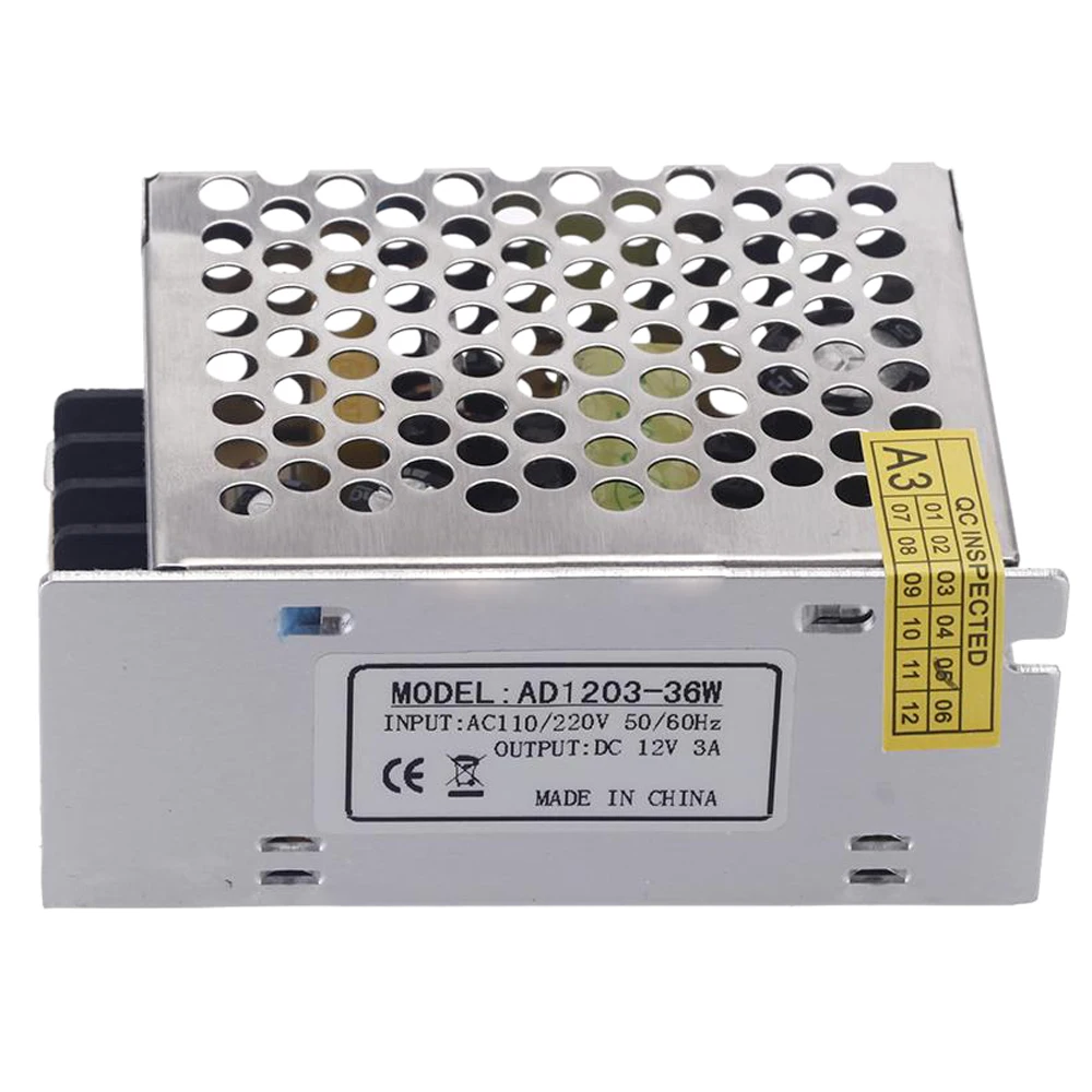 В наличии AC 100V~240V to DC 12V 3A 36W Трансформатор напряжения Переключатель Светодиодная лента Источник питания
В наличии AC 100V~240V to DC 12V 3A 36W Трансформатор напряжения Переключатель Светодиодная лента Источник питания