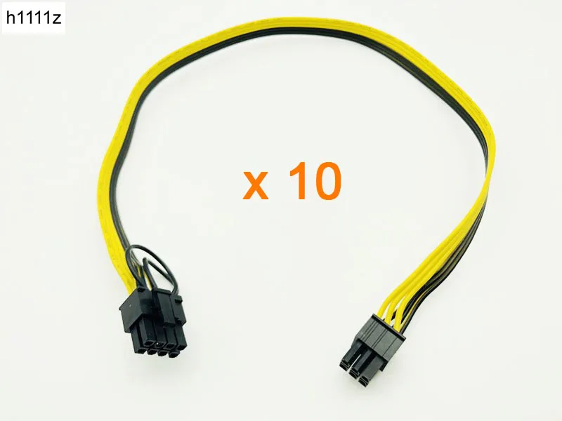 10PCS 50CM Riser Cable 6Pin to 8Pin (6+2) Power Cable Conversion Board Graphics Card Power Supply 18AWG Splitter for BTC Mining
10PCS 50CM Riser Cable 6Pin to 8Pin (6+2) Power Cable Conversion Board Graphics Card Power Supply 18AWG Splitter for BTC Mining