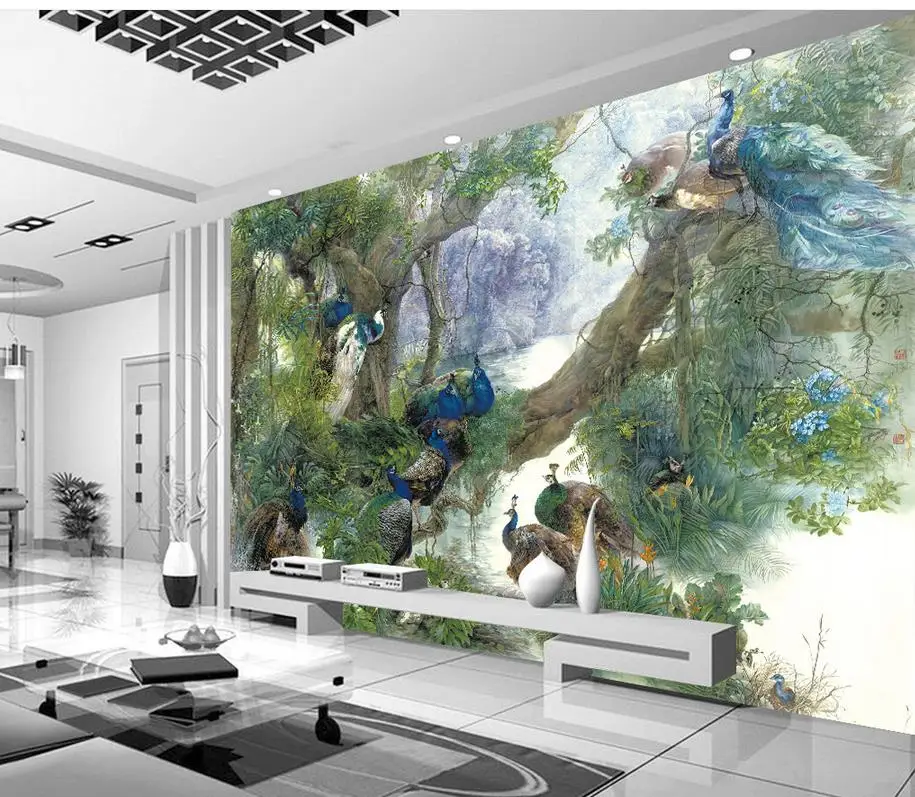 custom photo murals Beautiful peacock customized wallpaper for walls living 3d wallpaper Home Decoration
custom photo murals Beautiful peacock customized wallpaper for walls living 3d wallpaper Home Decoration