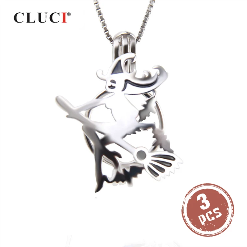 CLUCI 3pcs Halloween 925 Sterling Silver Flying Broom Witch Cage Pendant For Women Jewelry Real Silver 925 Pearl Locket SC322SB
CLUCI 3pcs Halloween 925 Sterling Silver Flying Broom Witch Cage Pendant For Women Jewelry Real Silver 925 Pearl Locket SC322SB