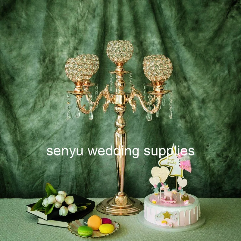 New style H65cm tall Tall Gold Candle Holder 5-arms Candlestick Wedding Candelabra Hotel Home wedding party Decoration senyu0408
New style H65cm tall Tall Gold Candle Holder 5-arms Candlestick Wedding Candelabra Hotel Home wedding party Decoration senyu0408