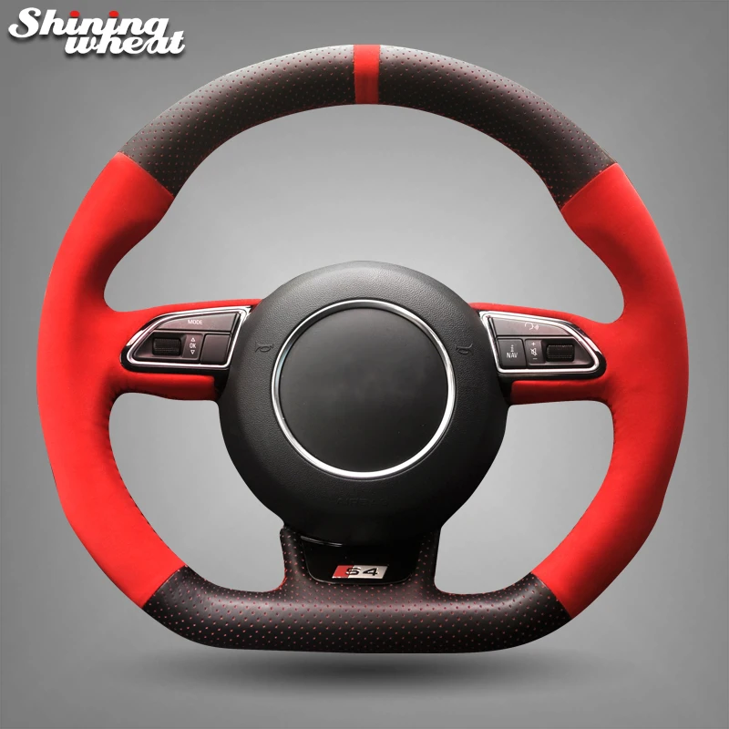 Shining wheat Black Leather Red Suede Car Steering Wheel Cover for Audi RS4 RS5 S5 2012-2016 SQ5 S4 2013-2018
Shining wheat Black Leather Red Suede Car Steering Wheel Cover for Audi RS4 RS5 S5 2012-2016 SQ5 S4 2013-2018