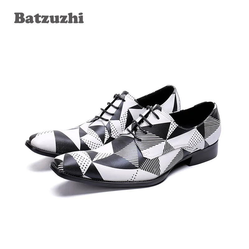 Batzuzhi Brand Men Shoes Lace-up Genuine Leather Dress Shoes for Men Black White Business Shoes Men Wedding and Party Zapatos
Batzuzhi Brand Men Shoes Lace-up Genuine Leather Dress Shoes for Men Black White Business Shoes Men Wedding and Party Zapatos