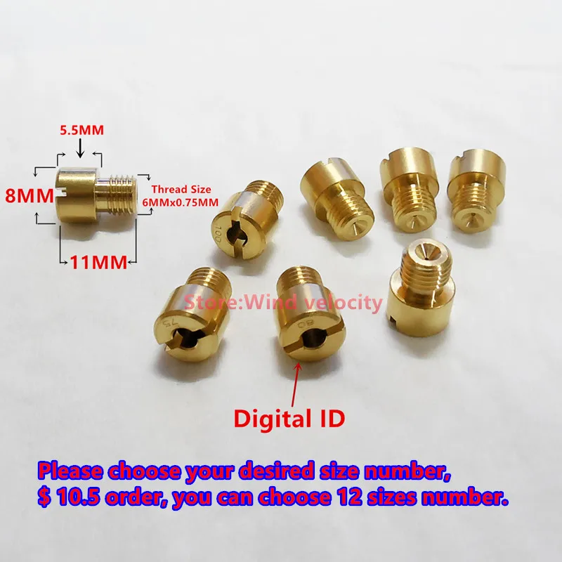 (12 pcs/pack) motorcycle carburetor main injectors nozzle VM11/22 VM16 Main nozzle LT-Z50/90 YFM50/80 TTR90 main jet
(12 pcs/pack) motorcycle carburetor main injectors nozzle VM11/22 VM16 Main nozzle LT-Z50/90 YFM50/80 TTR90 main jet