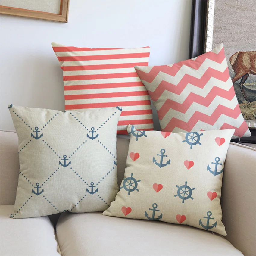Geometrics Hearts Anchor Color Strips Print Sofa Pillow for Home Decoration High Quality Modern Nordic Pillow Case Cushion Cover
Geometrics Hearts Anchor Color Strips Print Sofa Pillow for Home Decoration High Quality Modern Nordic Pillow Case Cushion Cover