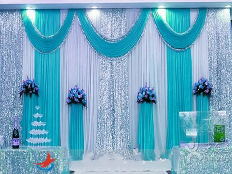 3M*4M ice silk Wedding Backdrop Swag Party Curtain with silver Sequin Fabric Drape Luxury Wedding Props supplies
3M*4M ice silk Wedding Backdrop Swag Party Curtain with silver Sequin Fabric Drape Luxury Wedding Props supplies