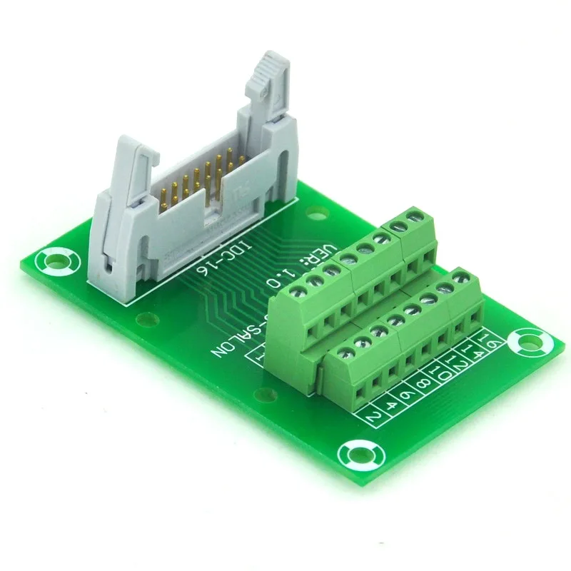 IDC16 2x8 контактов 0,1 дюйма, плата с наружным разъемом, Клеммная колодка, соединитель.
IDC16 2x8 контактов 0,1 дюйма, плата с наружным разъемом, Клеммная колодка, соединитель.