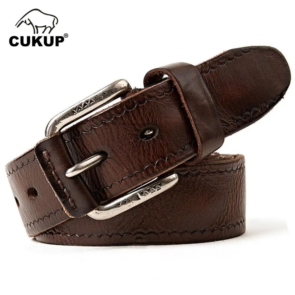 CUKUP Top Quality Cow Skin Genuine Leather Belts Alloy Clasp Buckle Metal Belt Retro Style Jeans Accessories for Men NCK287
CUKUP Top Quality Cow Skin Genuine Leather Belts Alloy Clasp Buckle Metal Belt Retro Style Jeans Accessories for Men NCK287