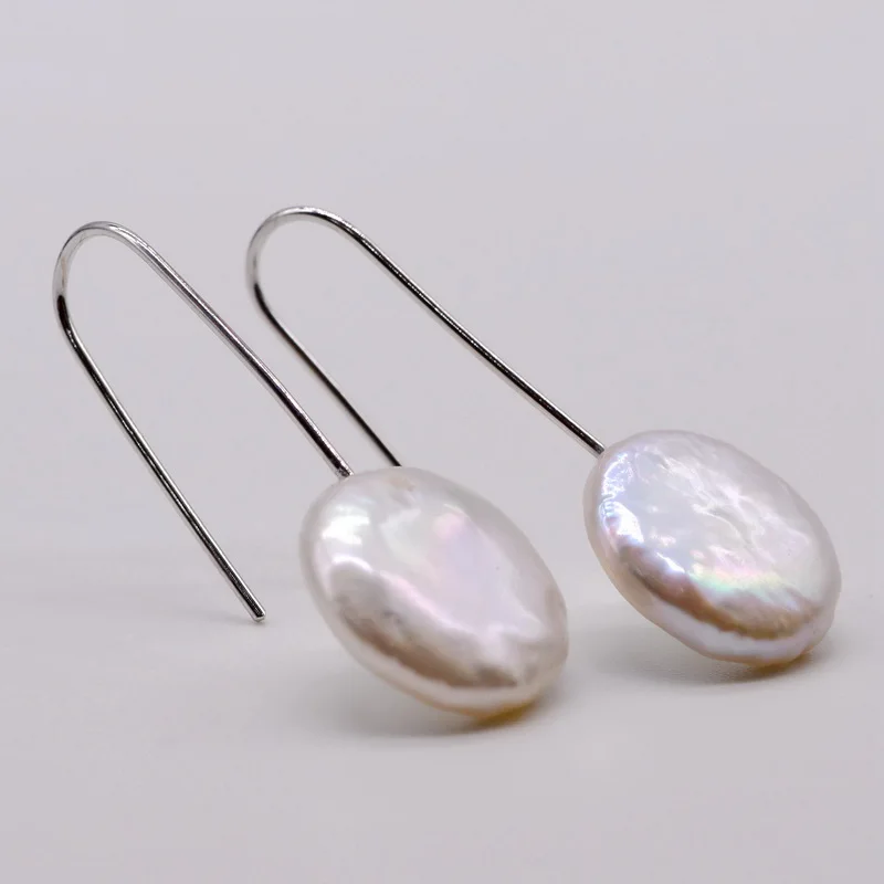 Pearl Earrings White Natural Pearl Silver Earrings Silver Coin Baroque Pearl Drop Earrings Fish Hook Women's Earrings
Pearl Earrings White Natural Pearl Silver Earrings Silver Coin Baroque Pearl Drop Earrings Fish Hook Women's Earrings