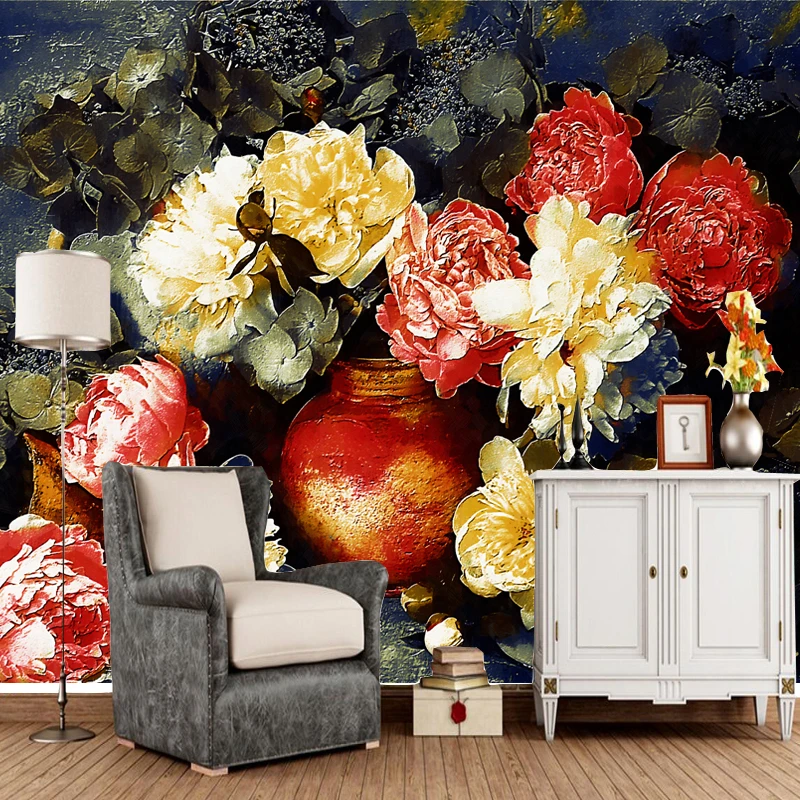 3D retro wallpaper, art oil painting flower murals for the living room, bedroom, dining room, high definition Home Decor
3D retro wallpaper, art oil painting flower murals for the living room, bedroom, dining room, high definition Home Decor