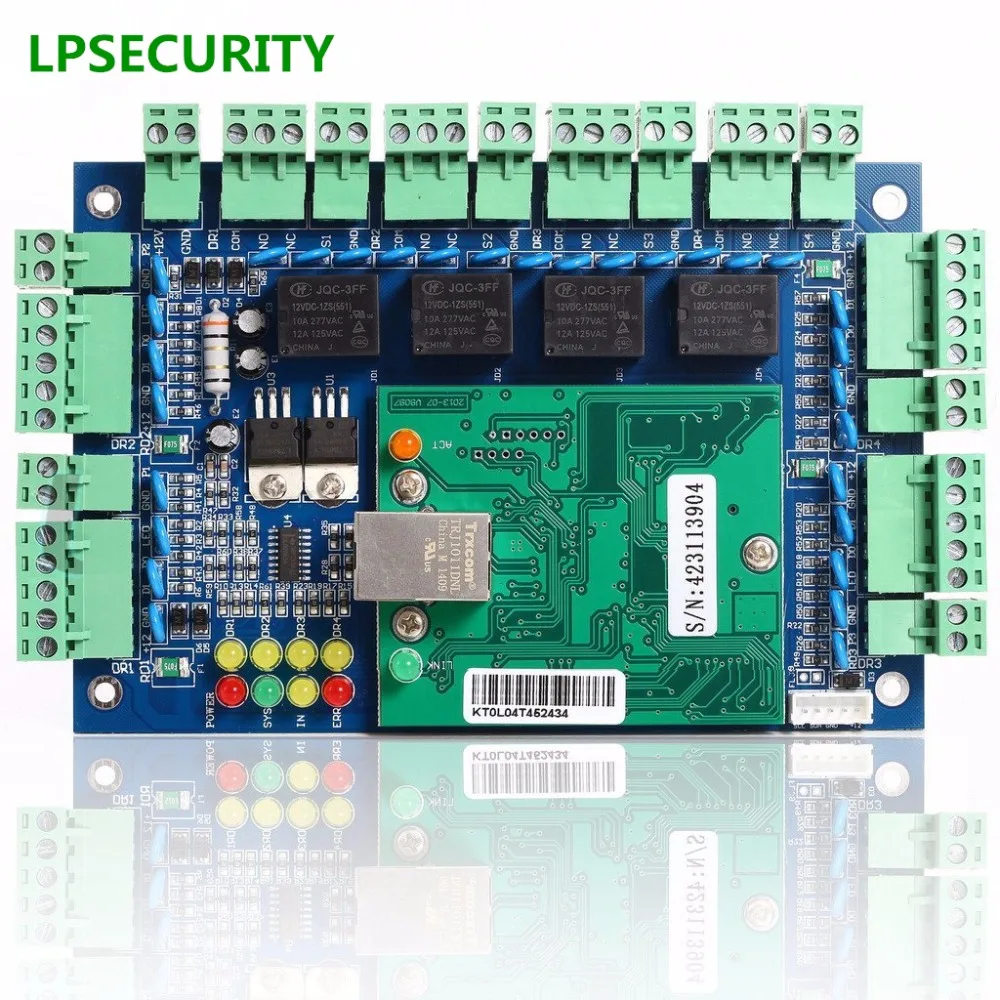 LPSECURITY RFID 4 relays door lock and gate access control system board/Wiegand 4 Door lock bolt Access Controller
LPSECURITY RFID 4 relays door lock and gate access control system board/Wiegand 4 Door lock bolt Access Controller