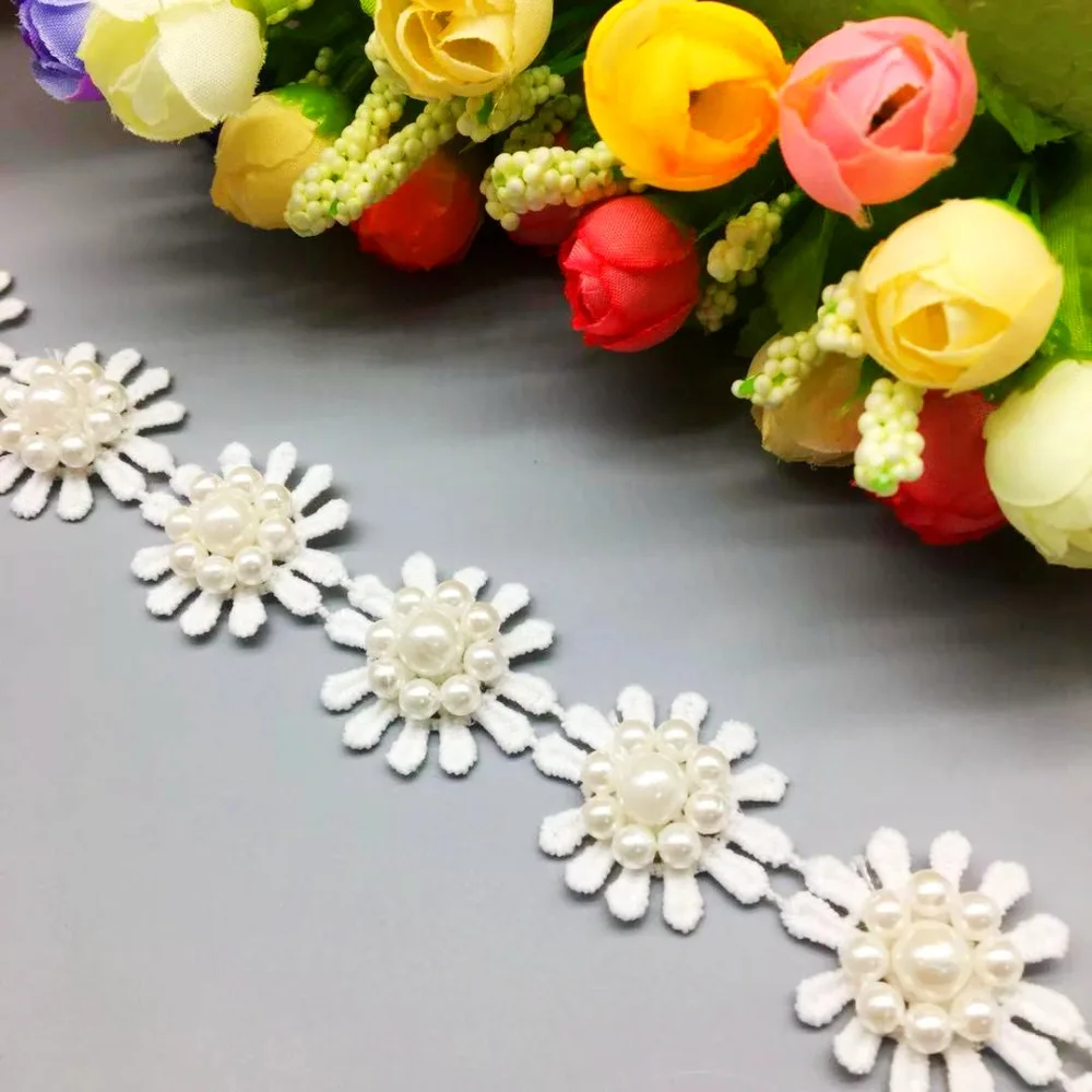 1 Yard Vintage Flower Heart Pearl Lace Trim Wedding Ribbon Fabric Embroidered Applique DIY Sewing Crafts Dress Wedding Dress
1 Yard Vintage Flower Heart Pearl Lace Trim Wedding Ribbon Fabric Embroidered Applique DIY Sewing Crafts Dress Wedding Dress