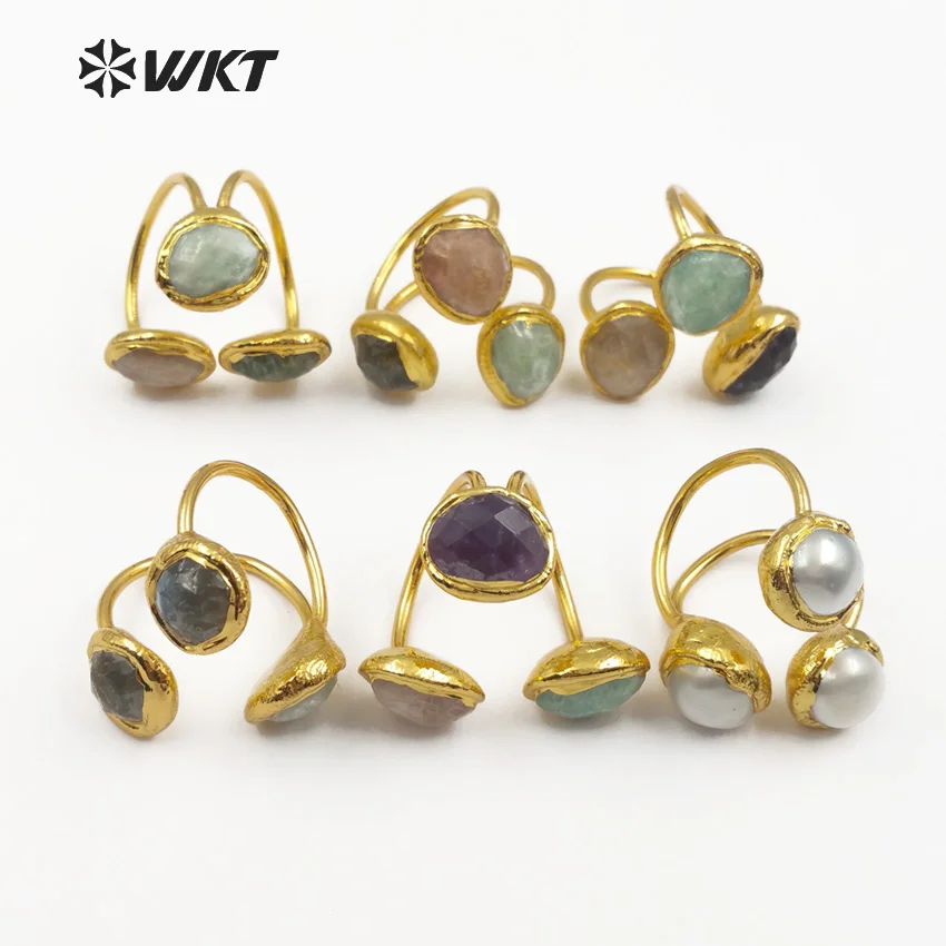 WT-R315 WKT Vintage Design Natural Purpel Quartz Pink Quartz Labradorite And Pearls Mix Rings Three Stone At Face Women Rings
WT-R315 WKT Vintage Design Natural Purpel Quartz Pink Quartz Labradorite And Pearls Mix Rings Three Stone At Face Women Rings