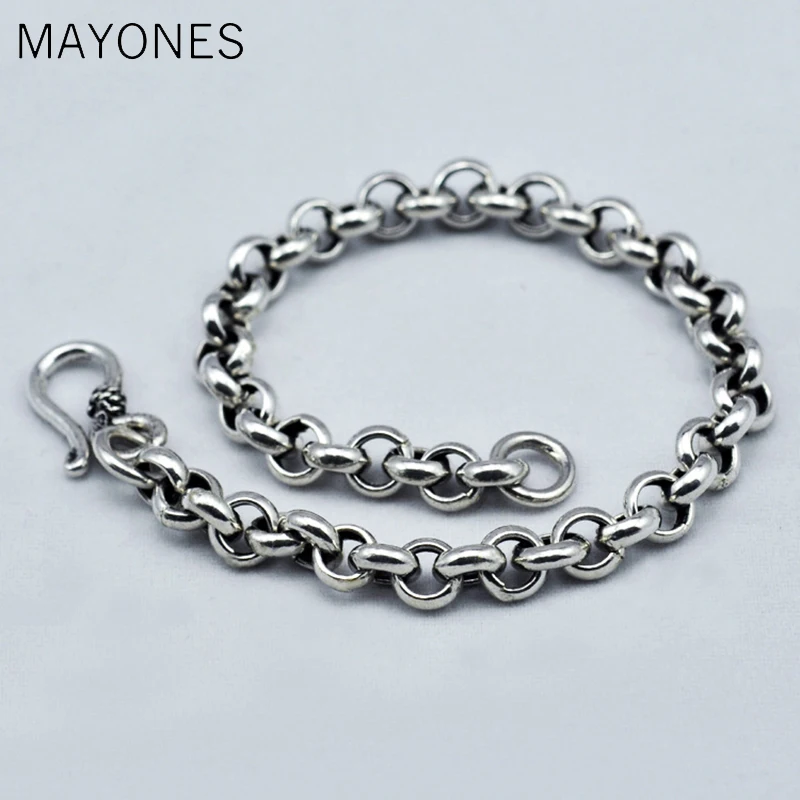 4mm 5mm 6.5mm 925 Sterling Silver Bracelet For Men And Women O Type Chain Vintage Handmade Mens Bracelets Armbanden Voor Vrouwen
4mm 5mm 6.5mm 925 Sterling Silver Bracelet For Men And Women O Type Chain Vintage Handmade Mens Bracelets Armbanden Voor Vrouwen