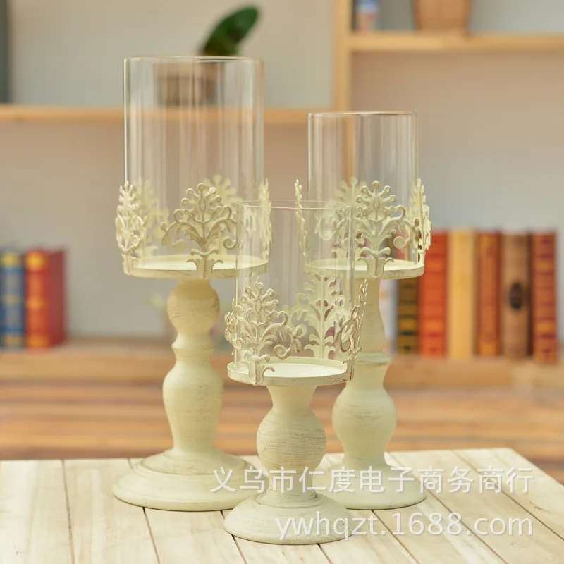 C Iron glass candlestick Christmas crafts retro wedding table Candlestick Home Decoration wholesale
C Iron glass candlestick Christmas crafts retro wedding table Candlestick Home Decoration wholesale