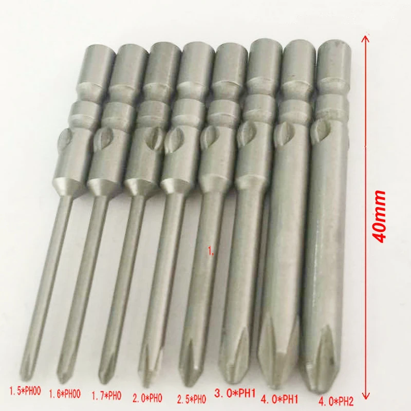 8pcs 800 Phillips Cross Head Magnetic Screwdriver Bits for DC Powered Electric Screwdriver 800 40mm Length PH00 PH0 PH1 PH2
8pcs 800 Phillips Cross Head Magnetic Screwdriver Bits for DC Powered Electric Screwdriver 800 40mm Length PH00 PH0 PH1 PH2
