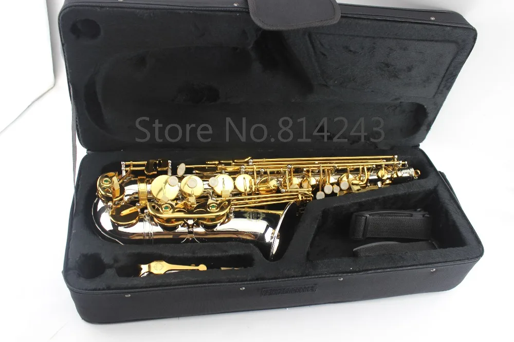 New Brand Instrument Suzuki Brass Nickel Plated Alto Saxophone E Flat Gold Key Eb Sax with Case Mouthpiece Free Shipping
New Brand Instrument Suzuki Brass Nickel Plated Alto Saxophone E Flat Gold Key Eb Sax with Case Mouthpiece Free Shipping