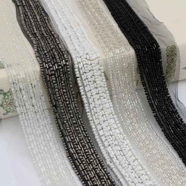 10yards Black White Grey Beaded Lace Trim Applique Beading Mesh Lace Ribbon For Wedding Dress Garment Collar Sewing Accessories
10yards Black White Grey Beaded Lace Trim Applique Beading Mesh Lace Ribbon For Wedding Dress Garment Collar Sewing Accessories