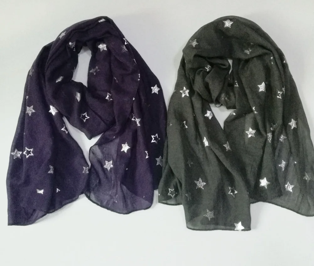 2017 Fashion Women Silver Star Foil Scarf Shawls Wraps Hijab Star Muffler 10PCS/lot Free Shipping
2017 Fashion Women Silver Star Foil Scarf Shawls Wraps Hijab Star Muffler 10PCS/lot Free Shipping