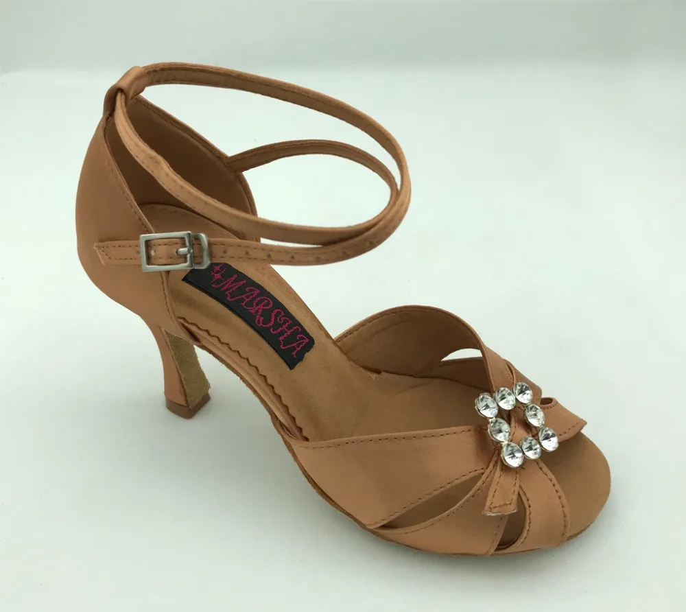 New Comfortable latin womens dance shoes ballrom salsa dance shoes in dark tan satin 6212DT shipping free low high heel
New Comfortable latin womens dance shoes ballrom salsa dance shoes in dark tan satin 6212DT shipping free low high heel