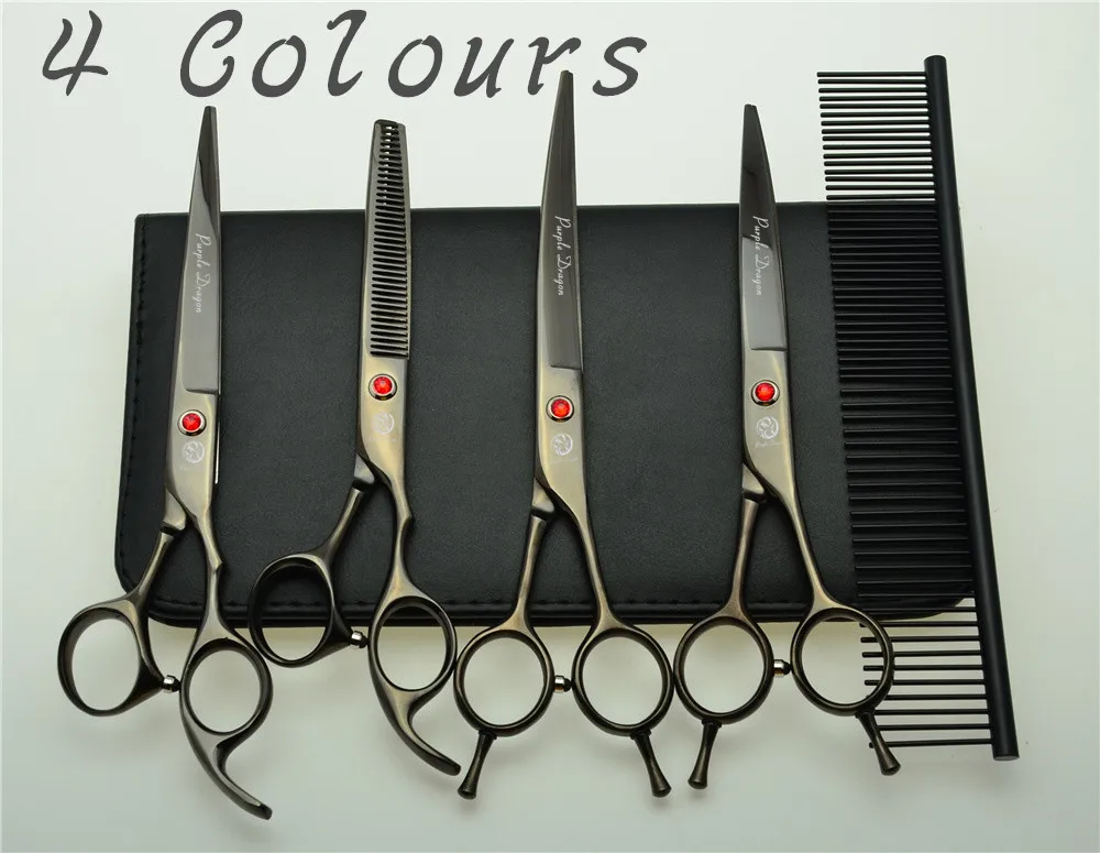 7'' 19cm Brand Purple Dragon 683R5# Pets Hairdressing Scissors Dogs Cats Cutting Scissors Thinning Shears Hair Scissors Suit
7'' 19cm Brand Purple Dragon 683R5# Pets Hairdressing Scissors Dogs Cats Cutting Scissors Thinning Shears Hair Scissors Suit