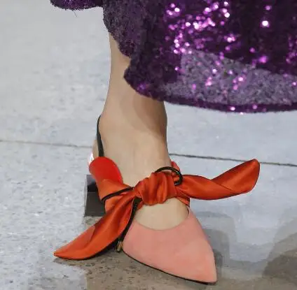 Autumn New Brand Women 55 mm Strange Heel Pointed Toe Big Bow Tie Elastic Band Slingback Casual Comfortable Pumps Plus Size 42
Autumn New Brand Women 55 mm Strange Heel Pointed Toe Big Bow Tie Elastic Band Slingback Casual Comfortable Pumps Plus Size 42