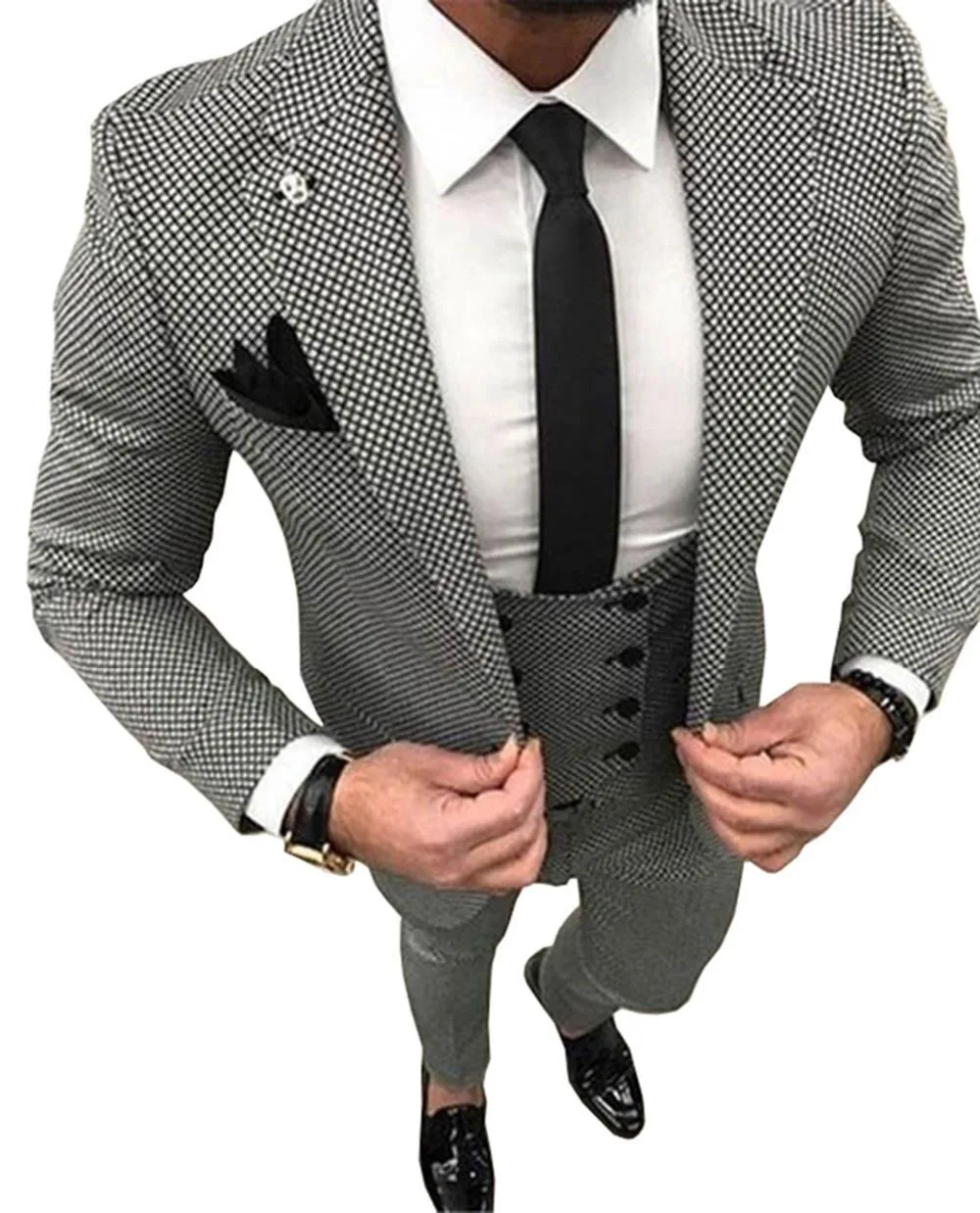 2023 New Men Suits 3 Pieces Slim Fit Formal Notch Lapel Tuxedo For Wedding Prom Party Double Breasted Vest Blazer +Vest +Pants
2023 New Men Suits 3 Pieces Slim Fit Formal Notch Lapel Tuxedo For Wedding Prom Party Double Breasted Vest Blazer +Vest +Pants