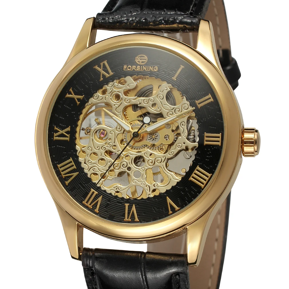 Fashion Forsining Top Brand New Men Watch Luxury Design With Gold Color Case Black Color Gold Color Roman Numbers Leather Clock
Fashion Forsining Top Brand New Men Watch Luxury Design With Gold Color Case Black Color Gold Color Roman Numbers Leather Clock
