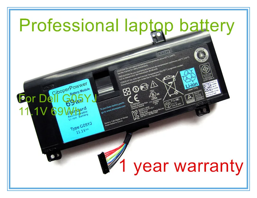 69Wh original Battery for 14 series laptop A14 M14X R3 R4 G05YJ 0G05YJ Y3PN0 8X70T
69Wh original Battery for 14 series laptop A14 M14X R3 R4 G05YJ 0G05YJ Y3PN0 8X70T