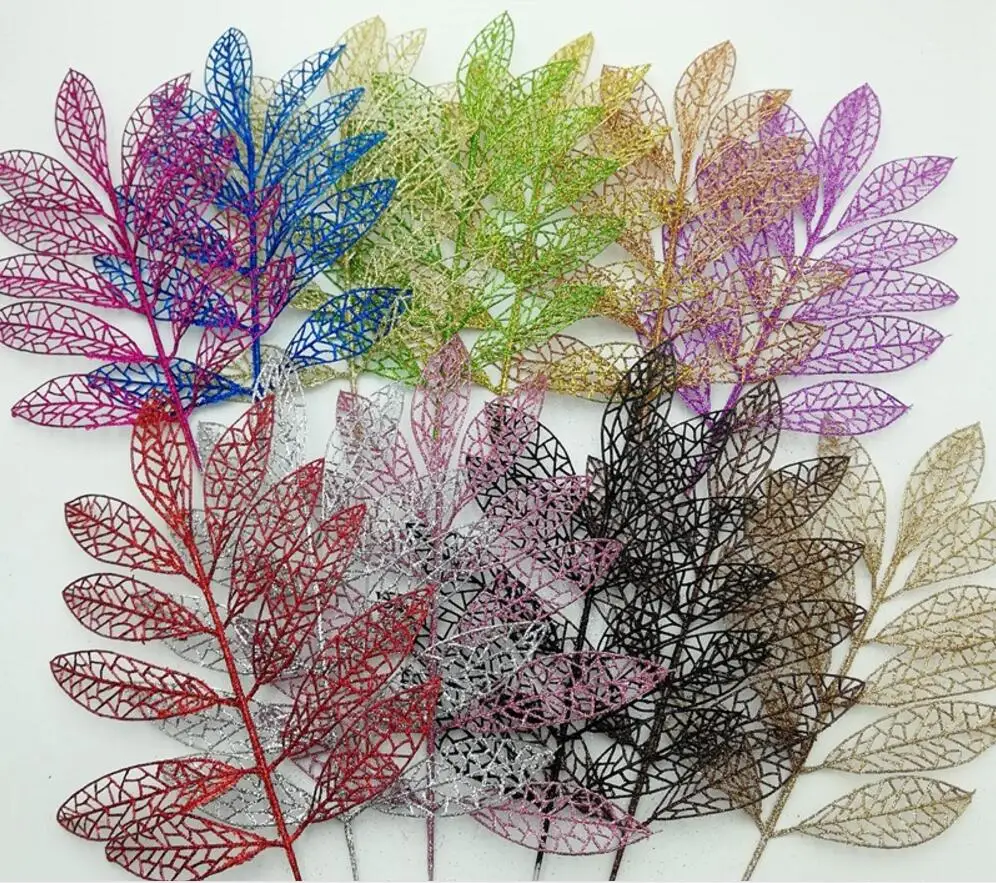 20pcs 40*19cm Glitter Powder Leaf Branch For Flower Arrangement Christmas Party Home Wedding Garden Decoration
20pcs 40*19cm Glitter Powder Leaf Branch For Flower Arrangement Christmas Party Home Wedding Garden Decoration