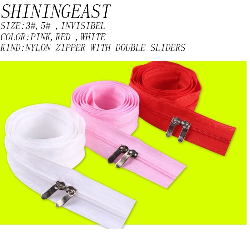 20pcs/lot 1-1.5m 3# 5# invisible pink red white long nylon zipper with double slidersfor quilt pillow sewing diy accessories1926
20pcs/lot 1-1.5m 3# 5# invisible pink red white long nylon zipper with double slidersfor quilt pillow sewing diy accessories1926