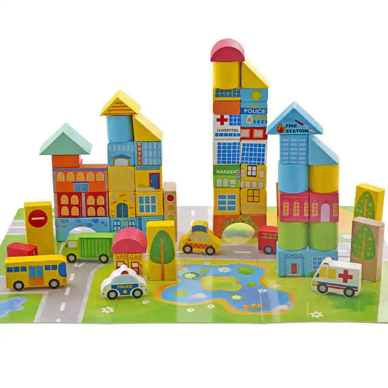 Urban traffic scene building blocks toys, children's large wooden toys.Children's educational toys
Urban traffic scene building blocks toys, children's large wooden toys.Children's educational toys