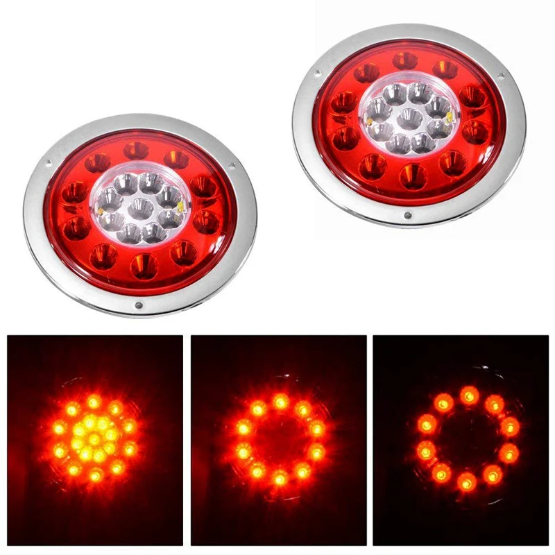 Waterproof 2PCS 12V 24V 4.3'' Round 19 LED Brake Stop Turn Tail Light For Truck Trailer Lorry Caravans
Waterproof 2PCS 12V 24V 4.3'' Round 19 LED Brake Stop Turn Tail Light For Truck Trailer Lorry Caravans
