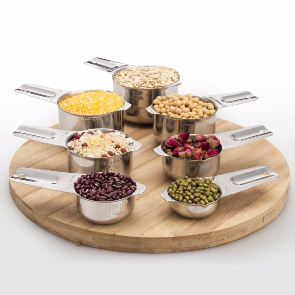 7 PCS Stainless Steel Measuring Cups For Baking Coffee Tea Kitchen Measuring Spoon Scales Scoop Set Measuring Tools Easy To Grip
7 PCS Stainless Steel Measuring Cups For Baking Coffee Tea Kitchen Measuring Spoon Scales Scoop Set Measuring Tools Easy To Grip