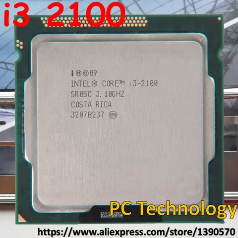 Processador intel visual i3 2100, processador cpu 3.1ghz/3mb/dual core/soquete 1155, frete grátis dentro de 1 dia