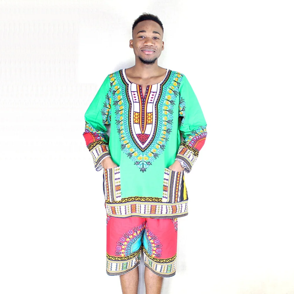 100% Cotton Green Long Sleeve Pockets African Dashiki Print T-shirt Men African Clothes
100% Cotton Green Long Sleeve Pockets African Dashiki Print T-shirt Men African Clothes